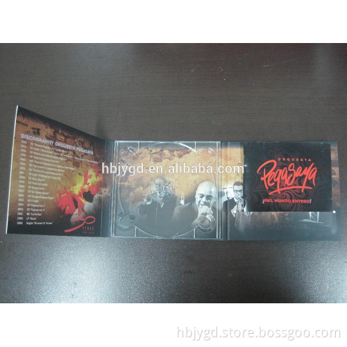 6 Panels CD Digipak Case, Clear CD tray,Matt Lamination, UV Spot, Embossing,Booklet